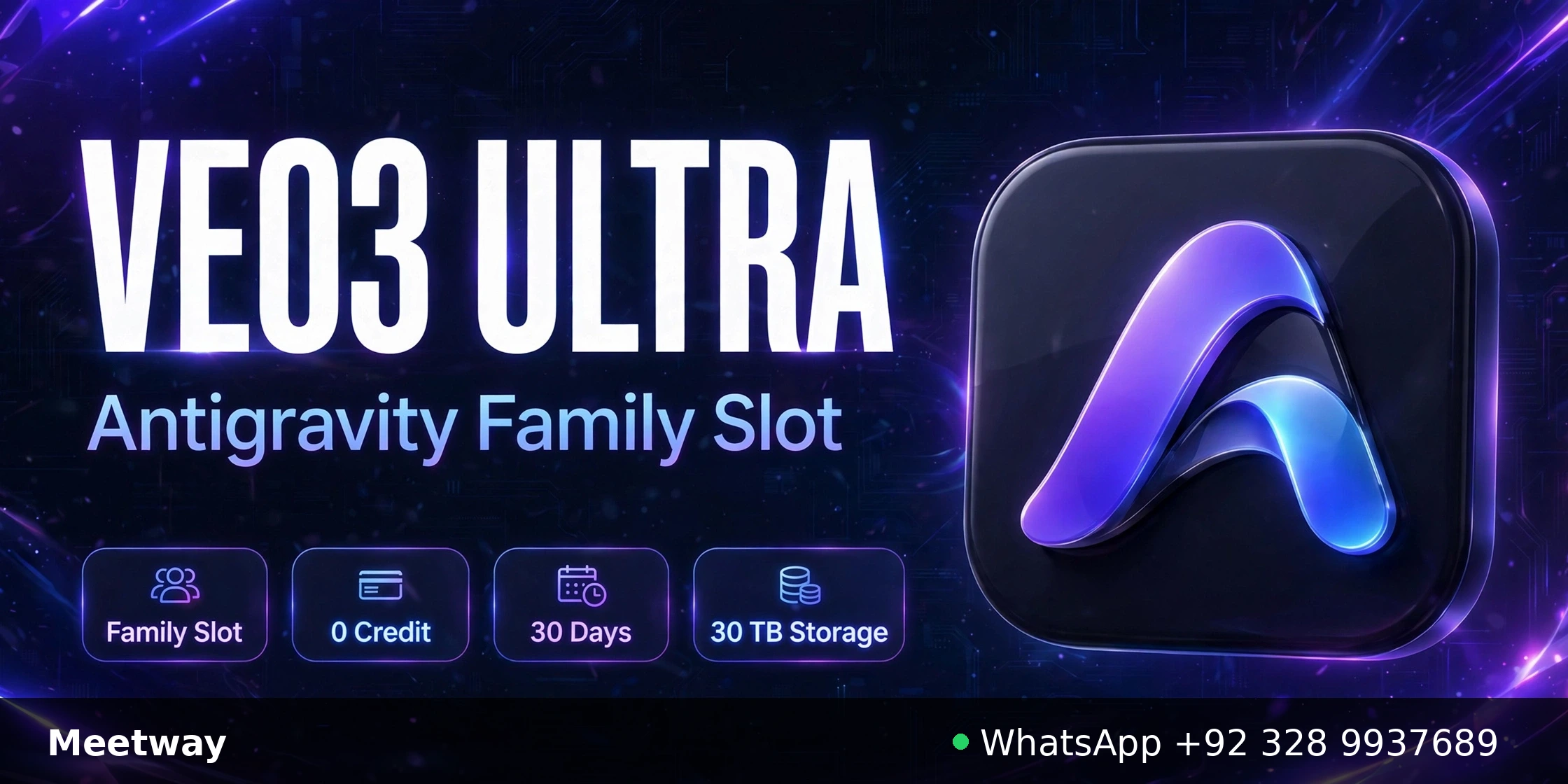 VEO3 (Antigravity) Ultra x20 0 Credit Slot 1M