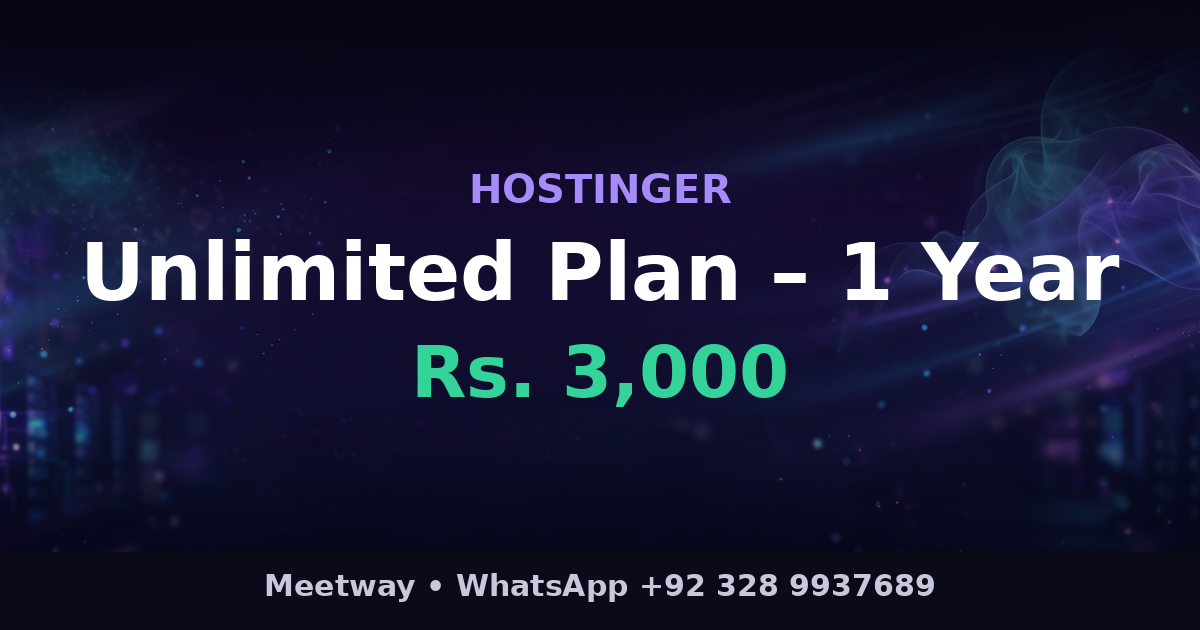 Unlimited Plan – 1 Year – Hostinger