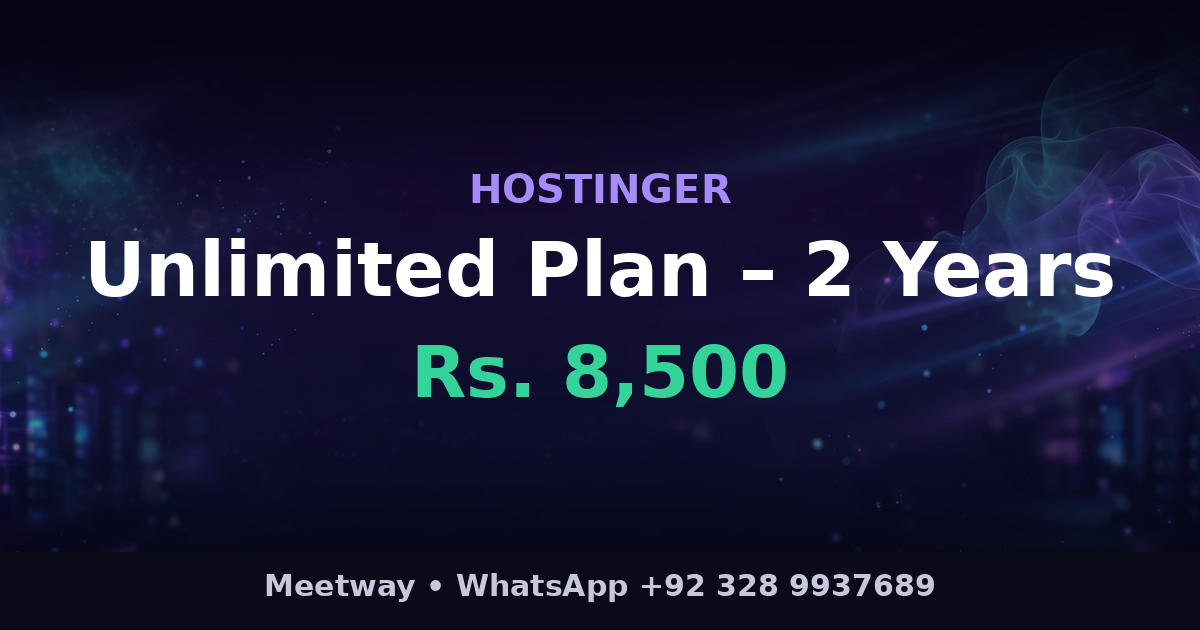 Unlimited Plan – 2 Years – Hostinger