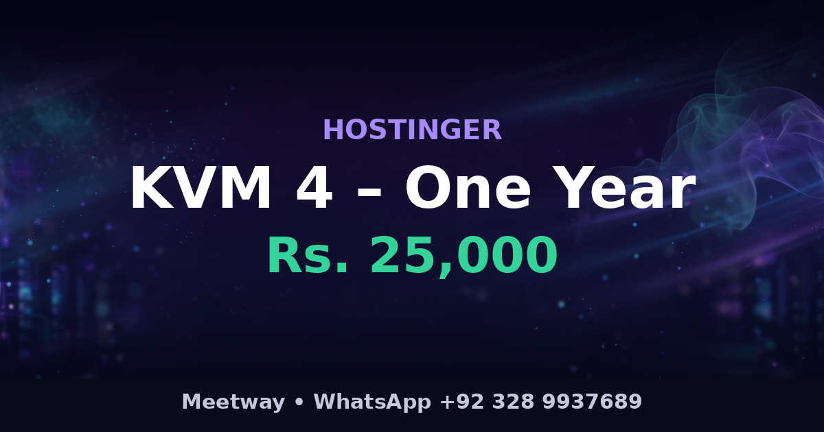 KVM 4 – One Year – Hostinger