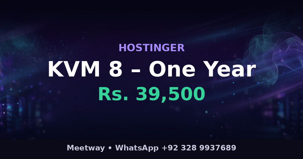 KVM 8 – One Year – Hostinger