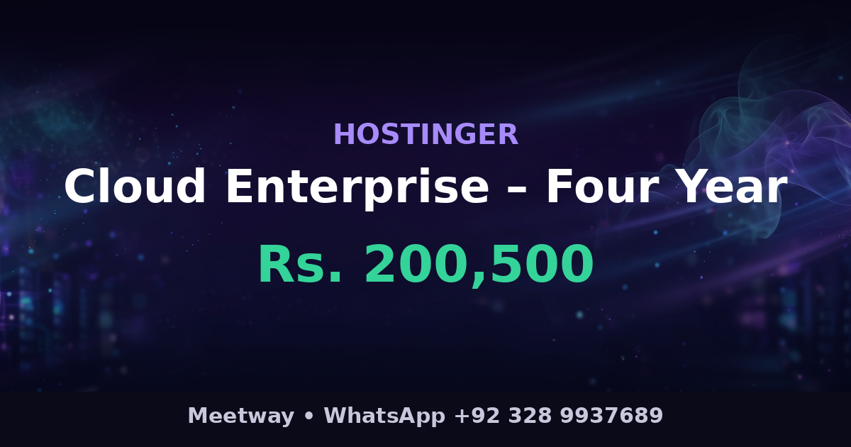 Cloud Enterprise – Four Year – Hostinger