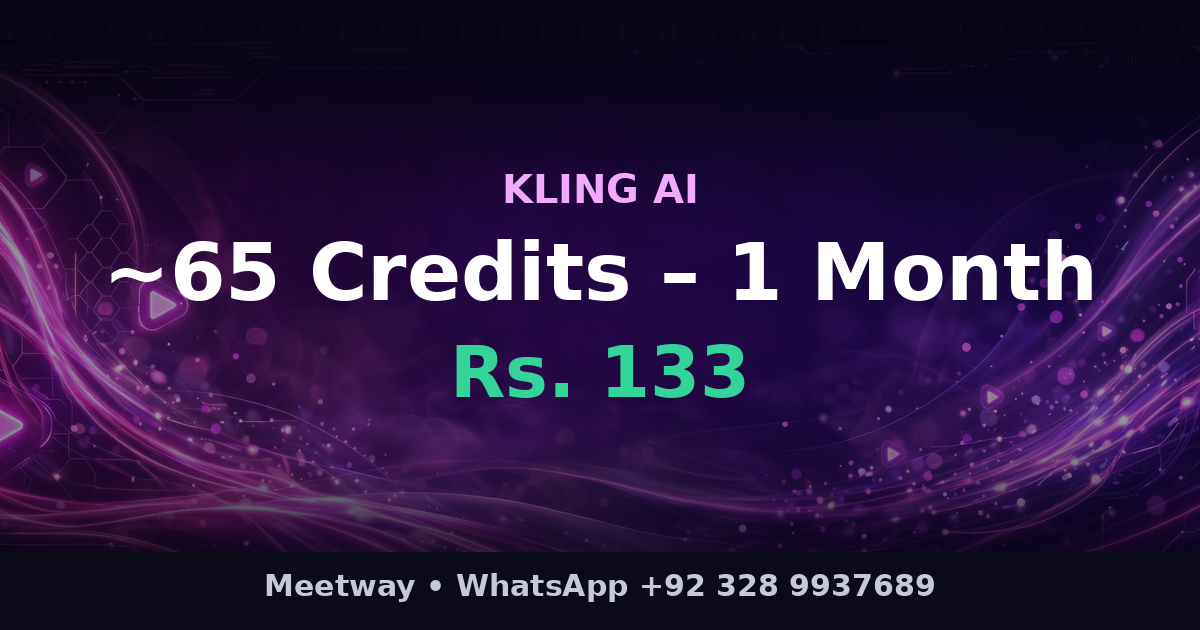 Kling AI – 1 Month (~65 Credits)